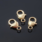 Замок карабин «Сердечко», полосатое, 3 шт. 14×26 мм, цвет золото - Фото 3