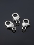 Замок-карабин «Сердечко» полосатое, (набор 3 шт.), 14×26 мм, цвет серебро - Фото 7