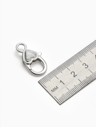 Замок-карабин «Сердечко» полосатое, (набор 3 шт.), 14×26 мм, цвет серебро - Фото 3