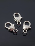 Замок-карабин «Сердечко» гладкое, (набор 3 шт.), 14×26 мм, цвет серебро - Фото 7