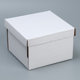 Коробка подарочная складная, упаковка, «Белая», 22х22х15 см