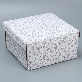Складная коробка белая «Звёзды», 30 х 28.5 х 15.3 см