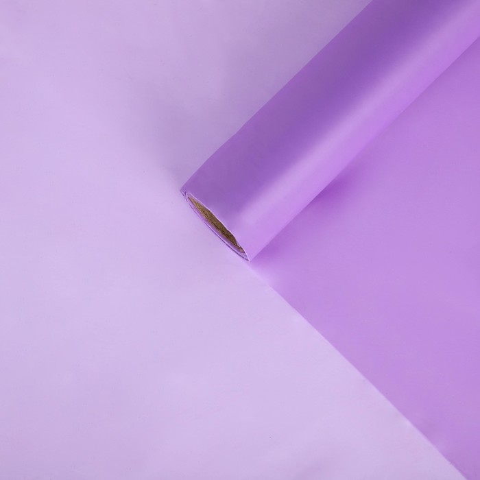 Плёнка для цветов упаковочная тишью влагостойкая «Нежная сирень», 0.6 x 8 м, 30мкм - Фото 1