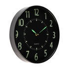 Часы настенные, серия: Интерьер, "Зеленый глаз", флуоресцентные, плавный ход, 30 х 30 см - Фото 2