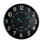 Часы настенные интерьерные "Зеленый глаз", флуоресцентные, бесшумные, 30 х 30 см, АА - фото 3223178