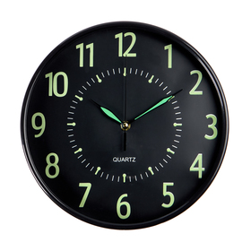 Часы настенные интерьерные "Зеленый глаз", флуоресцентные, бесшумные, 30 х 30 см, АА