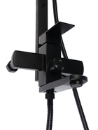 УЦЕНКА Душевая система ZEIN Z1006, смеситель, тропическая и ручная лейка, стойка, черный - фото 12785608