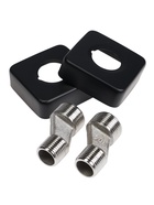 УЦЕНКА Душевая система ZEIN Z1006, смеситель, тропическая и ручная лейка, стойка, черный - фото 12785610