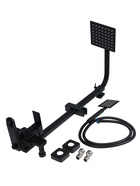 УЦЕНКА Душевая система ZEIN Z1006, смеситель, тропическая и ручная лейка, стойка, черный - фото 12785611