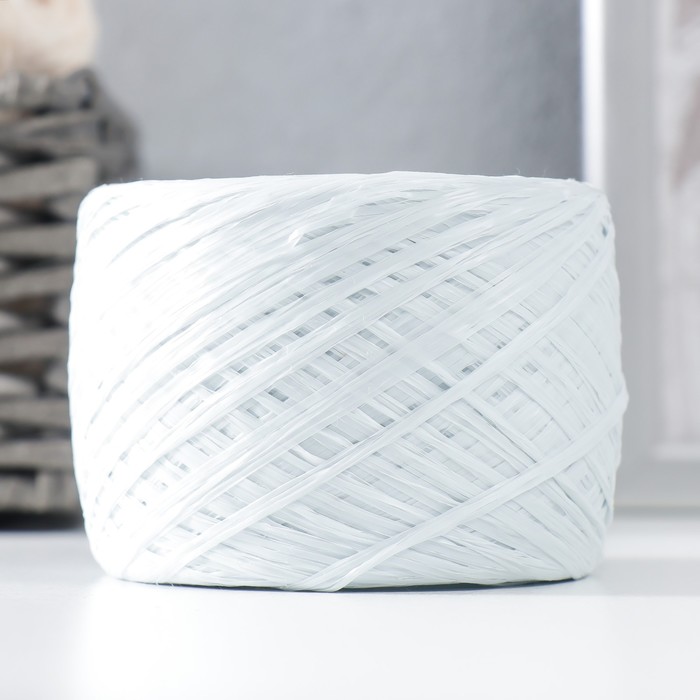 Пряжа "Для вязания мочалок" 100% полипропилен 400м/100±10 гр в форме клубка (светло-голубой)