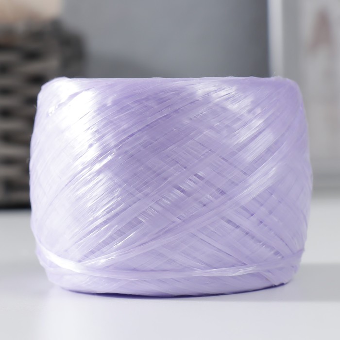 Пряжа "Для вязания мочалок" 100% полипропилен 300м/75±10 гр в форме клубка (сирень прозрач)