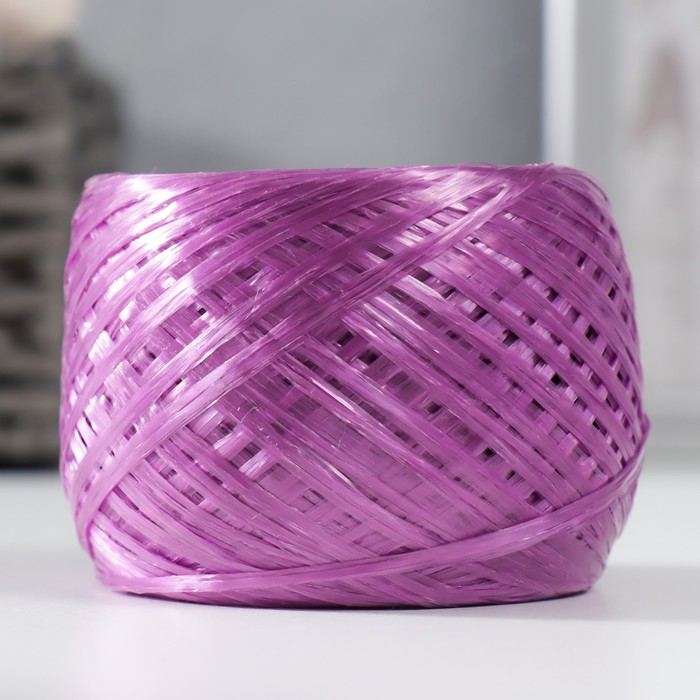 Пряжа "Для вязания мочалок" 100% полипропилен 300м/75±10 гр в форме клубка (слива)