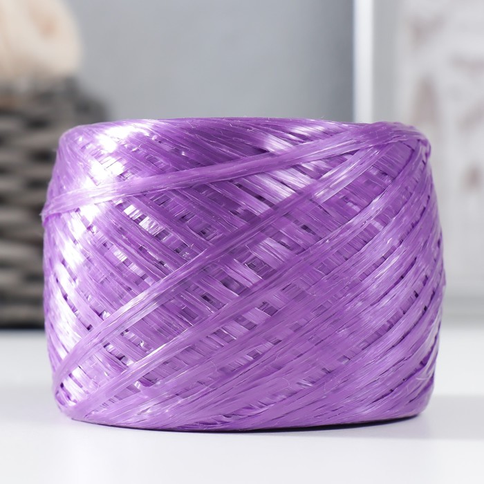 Пряжа "Для вязания мочалок" 100% полипропилен 400м/100±10 гр в форме клубка (баклажан)