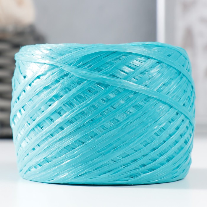 Пряжа "Для вязания мочалок" 100% полипропилен 400м/100±10 гр в форме клубка (бирюза)