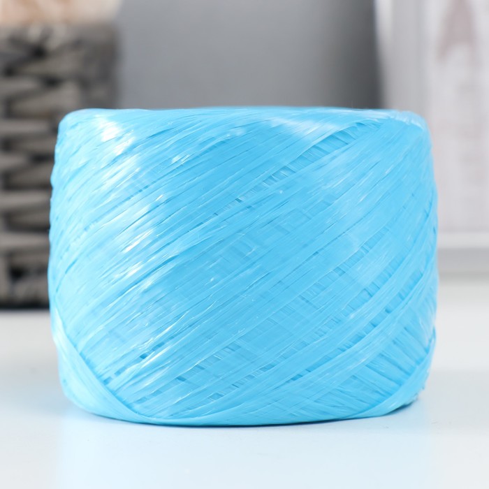 Пряжа "Для вязания мочалок" 100% полипропилен 400м/100±10 гр в форме клубка (голубой)