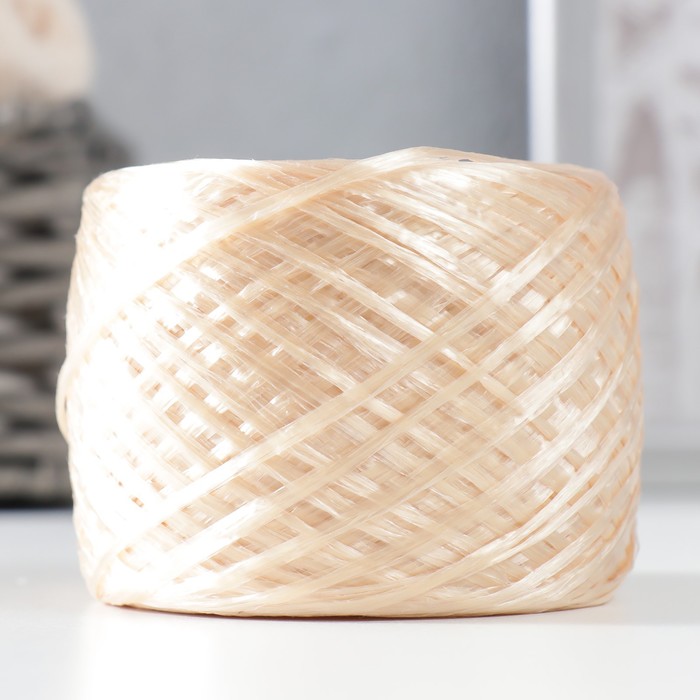 Пряжа "Для вязания мочалок" 100% полипропилен 400м/100±10 гр в форме клубка (золото)