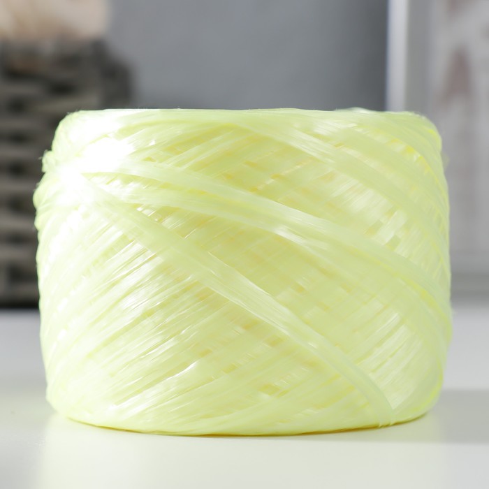 Пряжа "Для вязания мочалок" 100% полипропилен 400м/100±10 гр в форме клубка (Лимон)