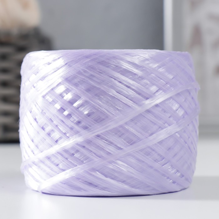 Пряжа "Для вязания мочалок" 100% полипропилен 400м/100±10 гр в форме клубка (сирень прозрач)