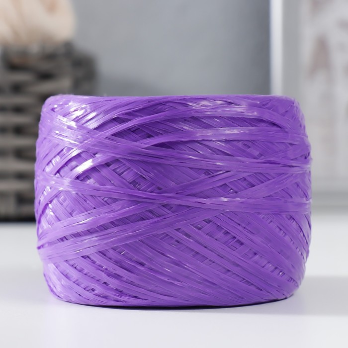Пряжа "Для вязания мочалок" 100% полипропилен 400м/100±10 гр в форме клубка (фиолетовый)