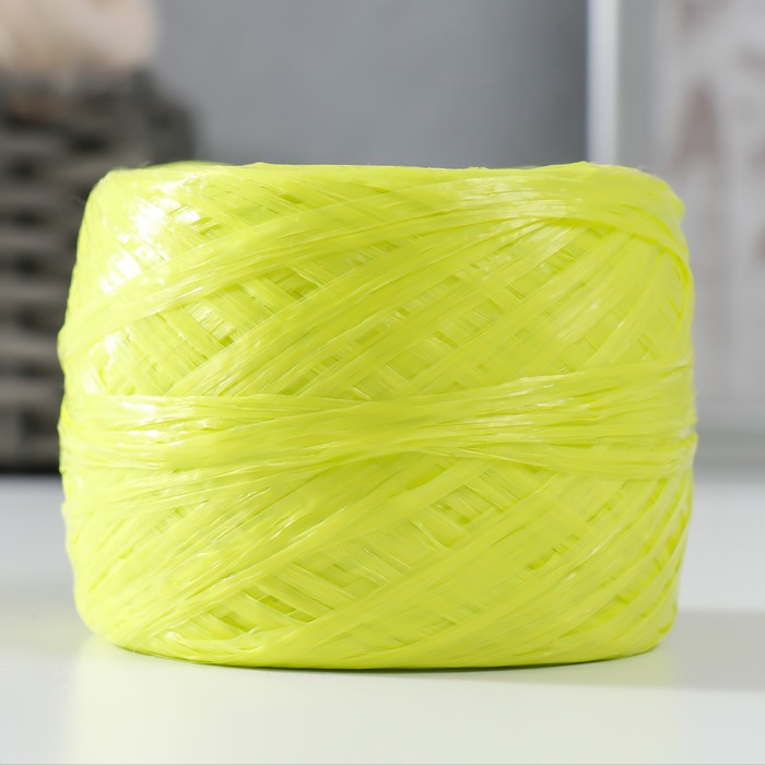 Пряжа "Для вязания мочалок" 100% полипропилен 400м/100±10 гр в форме клубка (фосфор)