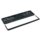 Рамка для автомобильного номера Torso, книжка, черная, защелка - Фото 3