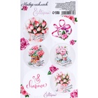 Наклейки для цветов и подарков «8 марта», 16×9.5 см - Фото 2