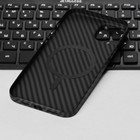 Чехол Hoco для телефона iPhone 14 Plus, кевларовая текстура, поддержка MagSafe, чёрный - Фото 5