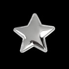 Аппликация «Звёздочка», 3,7 × 3,7 см, 10 шт, цвет серебряный - фото 6773602