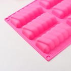 Форма для выпечки Доляна «Сладости. Ночка», силикон, 29×17×2 см, 9 ячеек (8,3×3,6 см ), цвет розовый - Фото 3