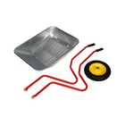 Тачка садовая, одноколёсная: груз/п 80 кг, объём 65 л, красные ручки - Фото 7
