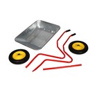 Тачка садовая, двухколёсная: груз/п 90 кг, объём 65 л, красные ручки 9383083 - фото 4331356