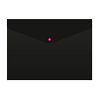 Папка-конверт на кнопке А4, 180 мкм, Calligrata No Secret, непрозрачная, черная, микс цветные кнопки - Фото 3