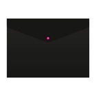 Папка-конверт на кнопке А4, 180 мкм, Calligrata No Secret, непрозрачная, черная, микс цветные кнопки - Фото 4