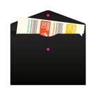 Папка-конверт на кнопке А4, 180 мкм, Calligrata, непрозрачная, чёрная, кнопки цветные, до 120 листов, МИКС - Фото 5