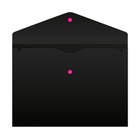 Папка-конверт на кнопке А4, 180 мкм, Calligrata No Secret, непрозрачная, черная, микс цветные кнопки - Фото 5