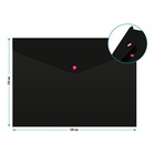 Папка-конверт на кнопке А4, 180 мкм, Calligrata No Secret, непрозрачная, черная, микс цветные кнопки - Фото 6