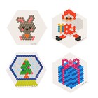 Аквамозаика «Дед мороз, зайка, подарок и шар», 4 трафарета, в пакете - фото 24352512