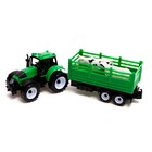 Трактор инерционный «Фермер» с прицепом и животными, в пакете - фото 24470055