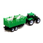 Трактор инерционный «Фермер» с прицепом и животными, в пакете - фото 24470056