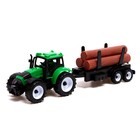Трактор инерционный «Фермер» с прицепом и животными, в пакете - фото 24470057