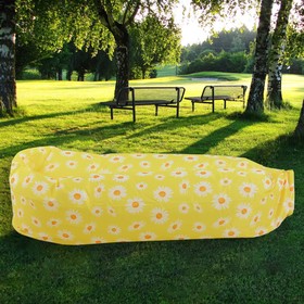 Надувной мешок для отдыха «Ромашки» 220х80х65 см, желтый