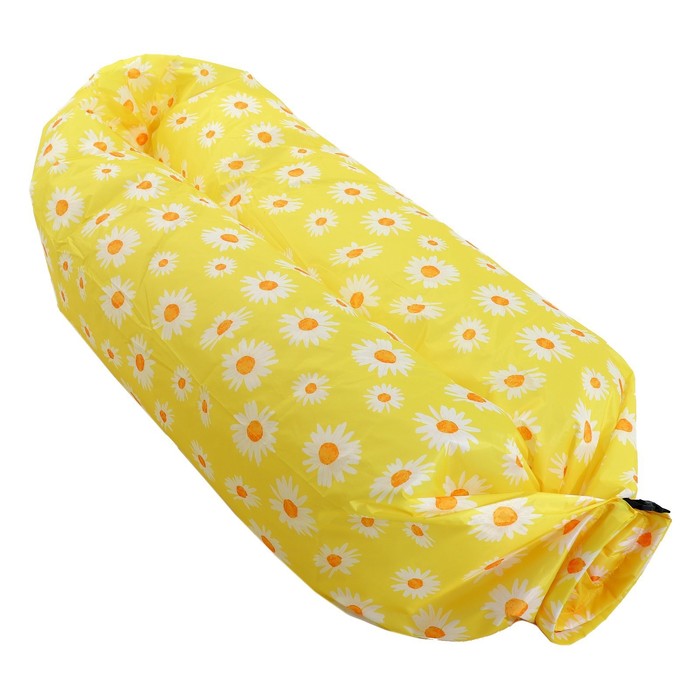 Надувной мешок для отдыха «Ромашки» 220х80х65 см, желтый - фото 1884061607