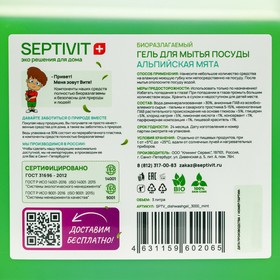 

Гель для посуды SEPTIVIT "Альпийская Мята", 3 л