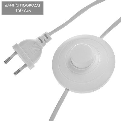 Торшер напольный BayerLux «Арбат», 1×15 Вт, Е27, белый/прозрачный