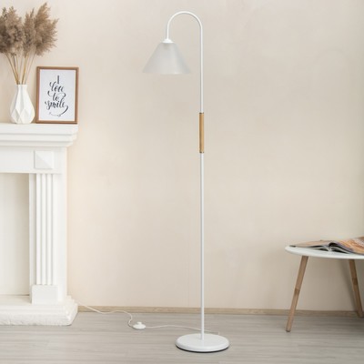 Торшер напольный BayerLux «Арбат», 1×15 Вт, Е27, белый/прозрачный