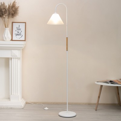 Торшер напольный BayerLux «Арбат», 1×15 Вт, Е27, белый/прозрачный