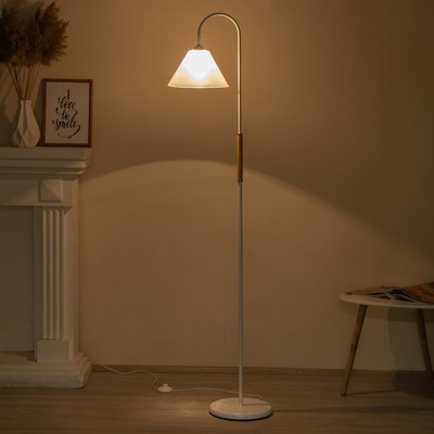 Торшер напольный BayerLux «Арбат», 1×15 Вт, Е27, белый/прозрачный