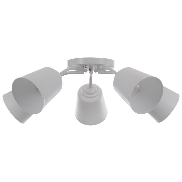 Люстра BayerLux BR 00206 «Онлайн», 5×15 Вт, цоколь Е27, белая - Фото 1