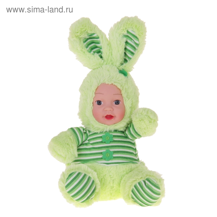 Мягкая игрушка "Кукла костюм зайка" салатовый - Фото 1
