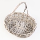 Набор плетеных корзин, 3 шт 45х37х15/40, 37х31х13/35, 32х25х11х30 см, серый, ива - фото 24524185